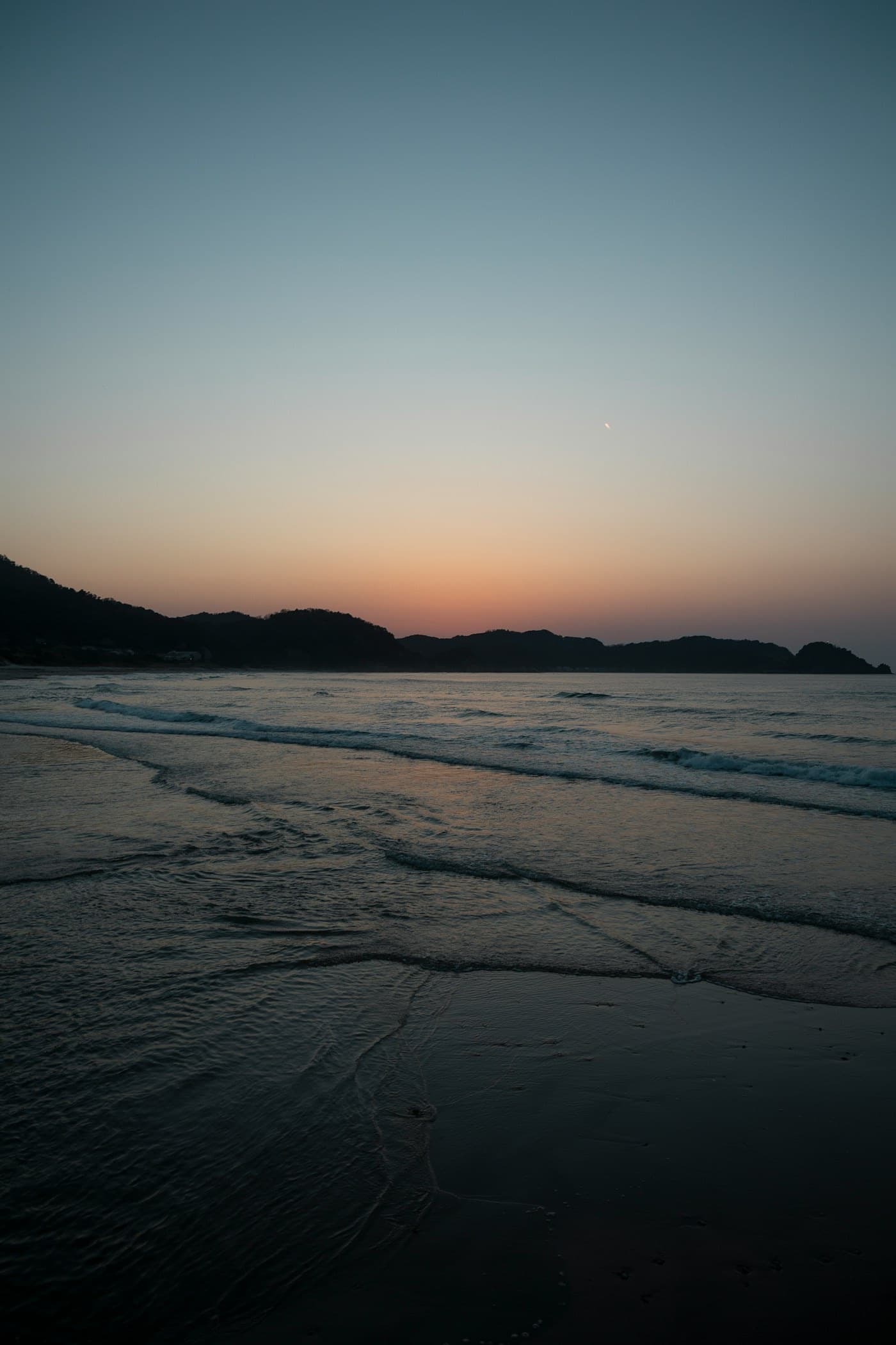 Beach and sky at dusk on the East End